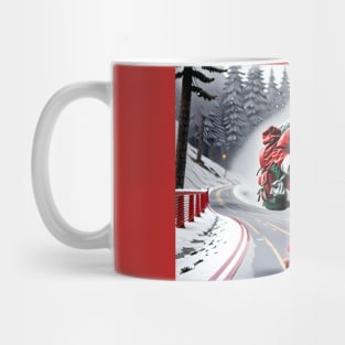 Santa on a Skateboard Mug